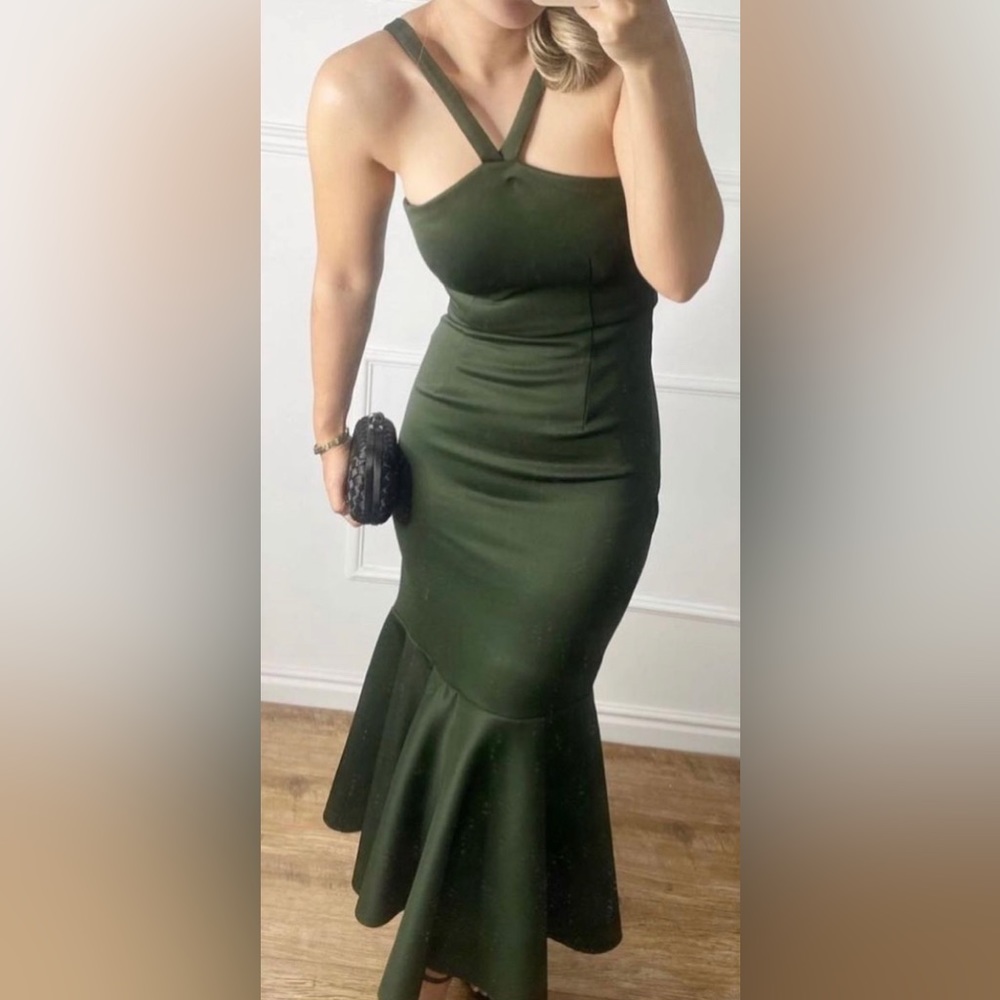 Small olive midi dress